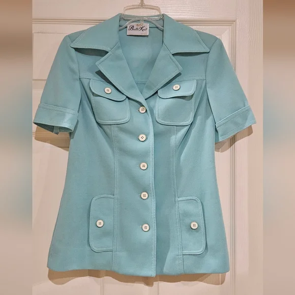 Butte Knit 70's Vintage Short Sleeve Blazer Sz S - Picture 1 of 6